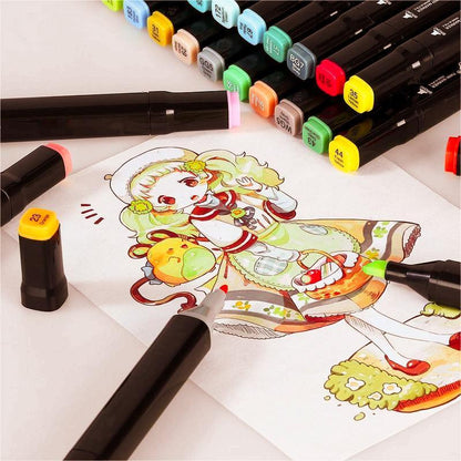 24/36/60 Dual Tip Alcohol Marker Pen Paint Markers Pens Set,Double Ended Drawing Art Pens for Rock,Ceramic,Wood,Canvas,Plastic,Glass,Stone,Diy Crafts Gift.Easter Gifts, Egg Decorations