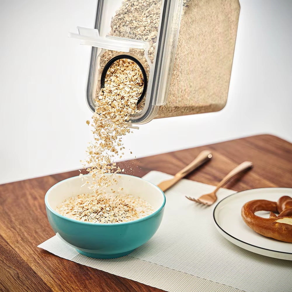 Clear Plastic Cereal Dispenser Airtight Food Storage Containers with Pour Spout Kitchen Pantry Organization 17 Cups