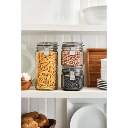 Latch Jars, Glass Storage Jars, 3-Pack