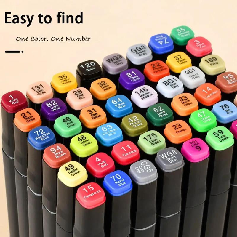 24/36/60 Dual Tip Alcohol Marker Pen Paint Markers Pens Set,Double Ended Drawing Art Pens for Rock,Ceramic,Wood,Canvas,Plastic,Glass,Stone,Diy Crafts Gift.Easter Gifts, Egg Decorations