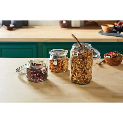 Latch Jars, Glass Storage Jars, 3-Pack