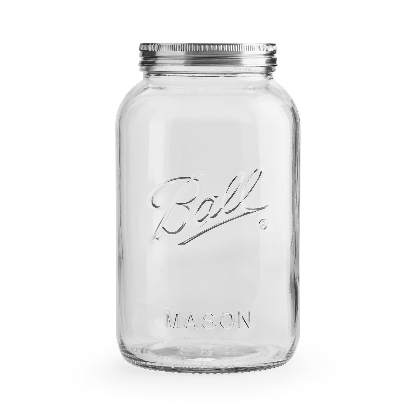 Gallon Mason Jar with Stainless Steel Lid, Airtight Glass Storage Container with Lid, Extra Large  Jar for Flour, Sugar, Dog Treats, and Pantry Organization