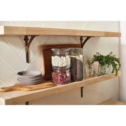 Latch Jars, Glass Storage Jars, 3-Pack