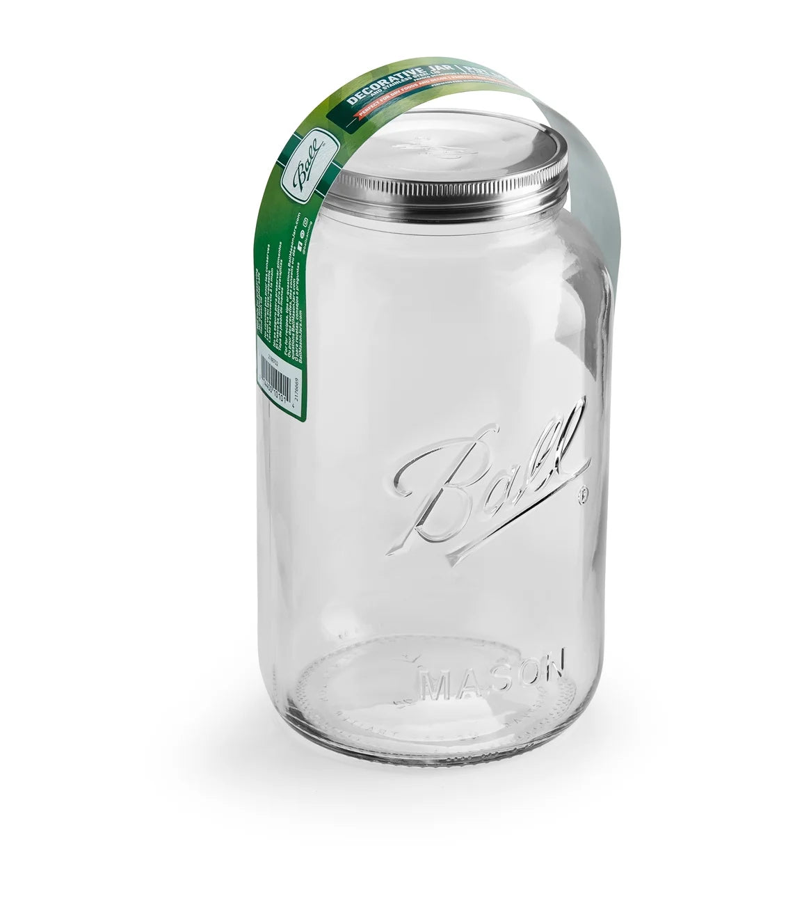 Gallon Mason Jar with Stainless Steel Lid, Airtight Glass Storage Container with Lid, Extra Large  Jar for Flour, Sugar, Dog Treats, and Pantry Organization